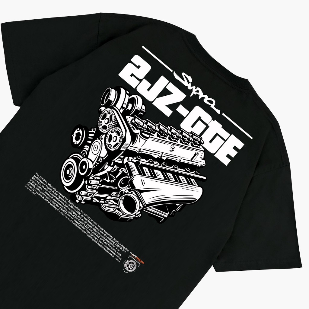 Áo thun ngắn tay cổ tròn Cotton mới 1 in hình Toyota SUPRA MK4 2JZ-GTE Unisex S-5XL