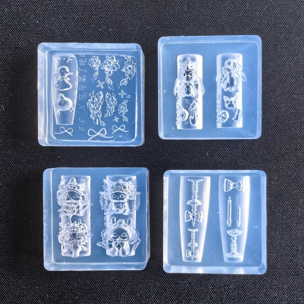 Vịt Vịt Mùa Hè Fulong Bé Ba Chiều Độ Trong Suốt Cao Làm Móng Tay Khuôn Nến Nơ