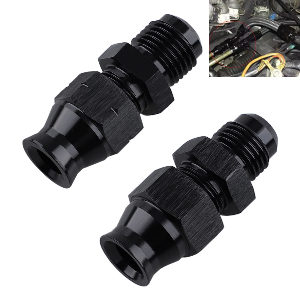 Nam AN6 đến 3 / 8 "Ống Cứng Nhiên Liệu Lắp 3 / 8 Inch Sang AN6 Nén Adapter Nhôm AN6 Đến 5 / 16" Đen