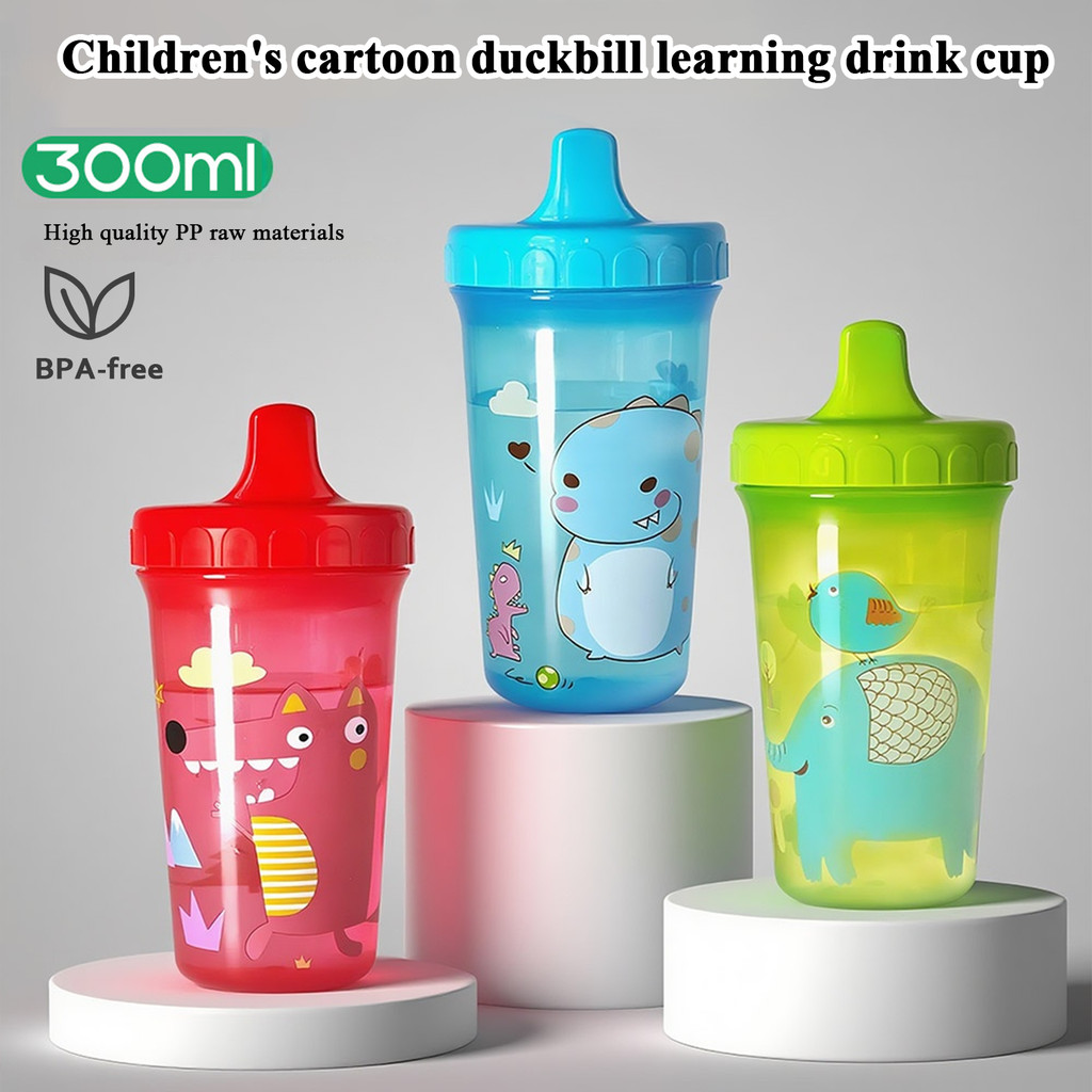300ml baby no spill cup toddler child bite proof bpa free training cup cho trẻ sơ sinh, cốc nước cho