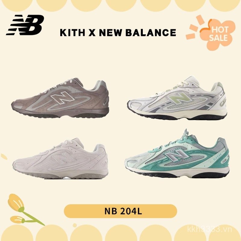 KITH x NB 204L mẫu mới, giày thường ngày chính hãng, hiếm, thời trang, thoải mái, bền bỉ, phù hợp ch