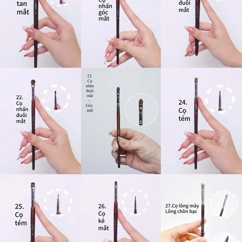 [Laka] Cọ lẻ LAKA l.ông tự nhiên mềm, bám phấn và giữ phom cọ tốt