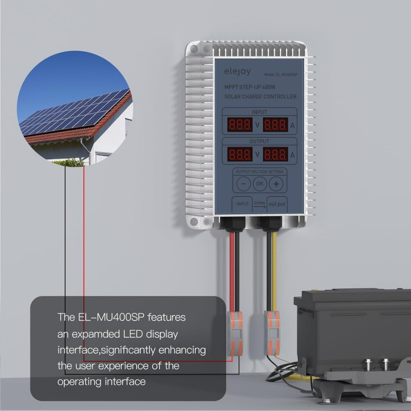 MPPT Step-UP Solar Charge Controller 15 Amp 400W 300W 200W
