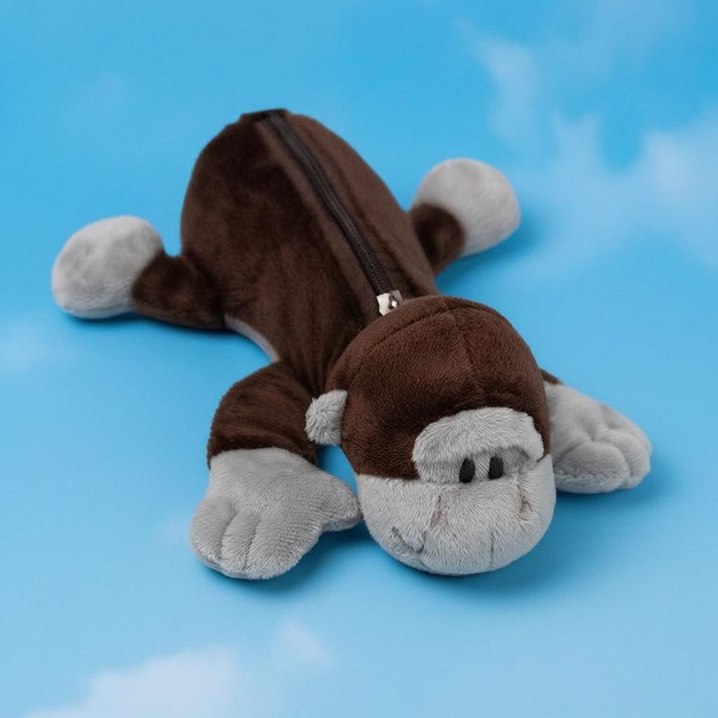Furry Animal Pencil Case Furry Thú nhồi bông Túi đựng bút chì Trường học Cung cấp cảm ứng mềm Bảo vệ