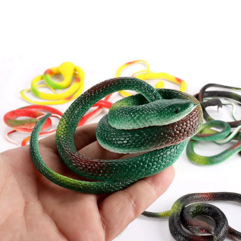 Sáng Tạo Cao Su Mô Phỏng Rắn Hổ Mang Đầu Tròn Rắn Giả Đáng Sợ Lừa Đồ Chơi Vui Nhộn Giả Rắn Trẻ Em Đạ