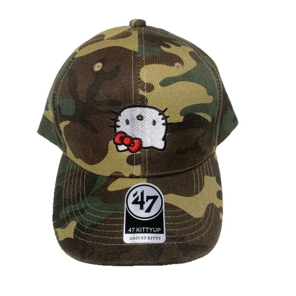 Ban Đầu Phong Cách Mới Rửa Ngụy Trang Mũ Bóng Chày ins Mỹ Hello Kitty Hello Kitty Mũ Chống Nắng Nam 
