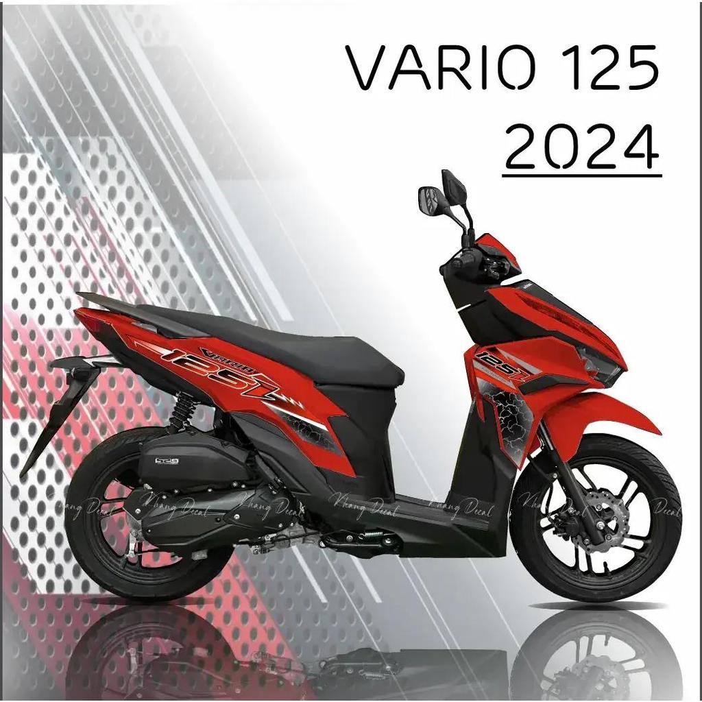 Tem rời VARIO 125 ĐỎ ĐEN  2024  Mẫu tem 125i tia sét team  133 tem  xe gogo decal tem xe