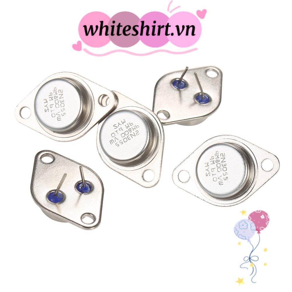 ÁO TRẮNG 5 Chiếc Điện Transistor, 15A / 60V Kim Loại 2N3055 Điện, Bộ Transistor TO-3 2N3055 NPN TO-3