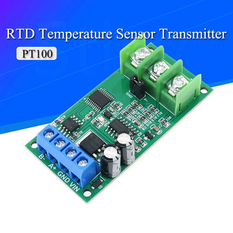 H PT100 Platinum Chịu Nhiệt RTD Cảm Biến Nhiệt Độ RS485 MODUBS RTU Module
