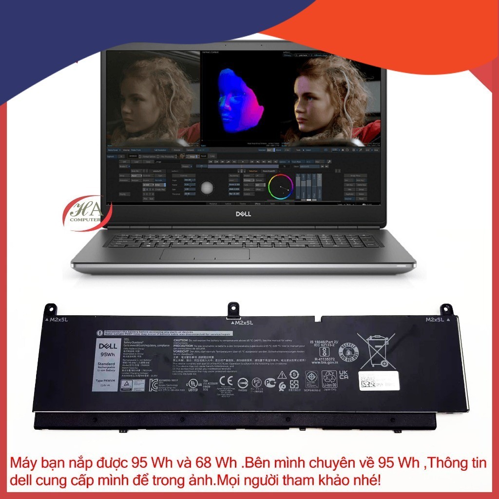 Pin Thay Thế Laptop Dell Precision 7550