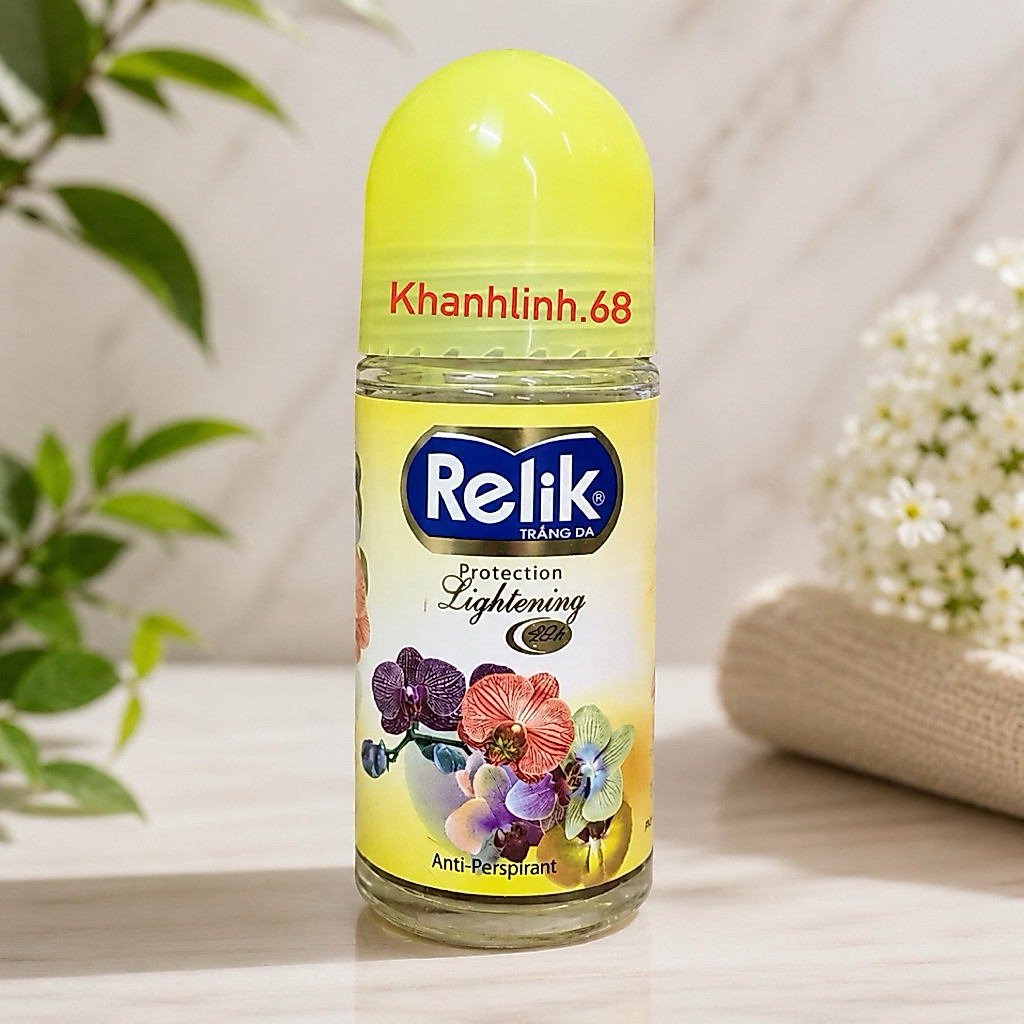 Lăn Relik Trắng Mịn 50ml mầu vàng