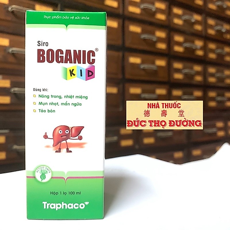 Siro Boganic Kid - mát gan, thanh nhiệt, giảm mẩn ngứa, rôm sảy cho bé từ Actiso và thảo dược
