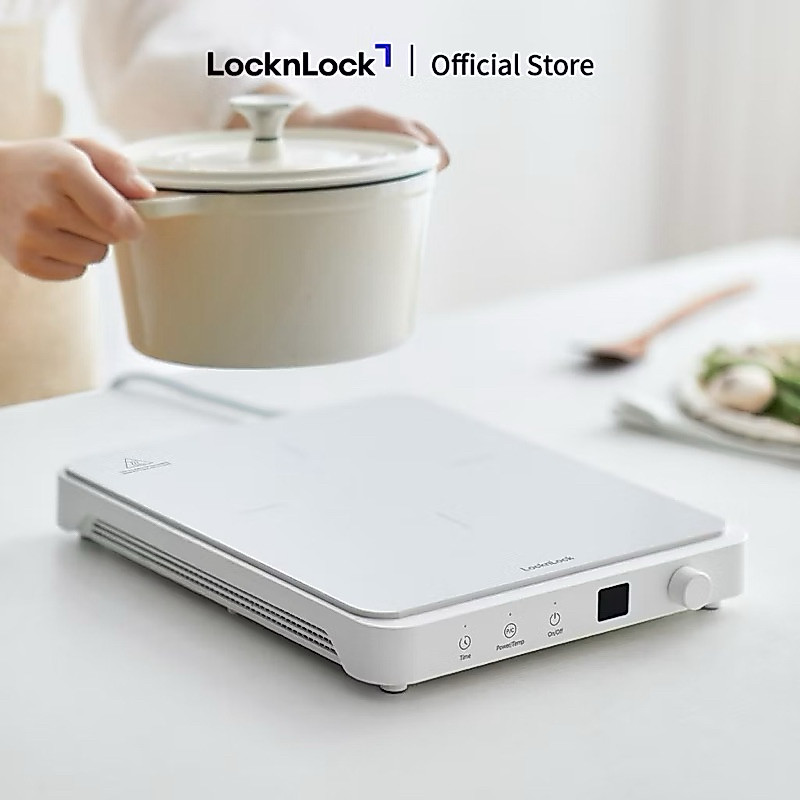 Bếp Điện Từ Locknlock Bianco Slim Induction Cooker 220V, 50Hz, 1850W - Màu Trắng - EJI146WHT - Minso