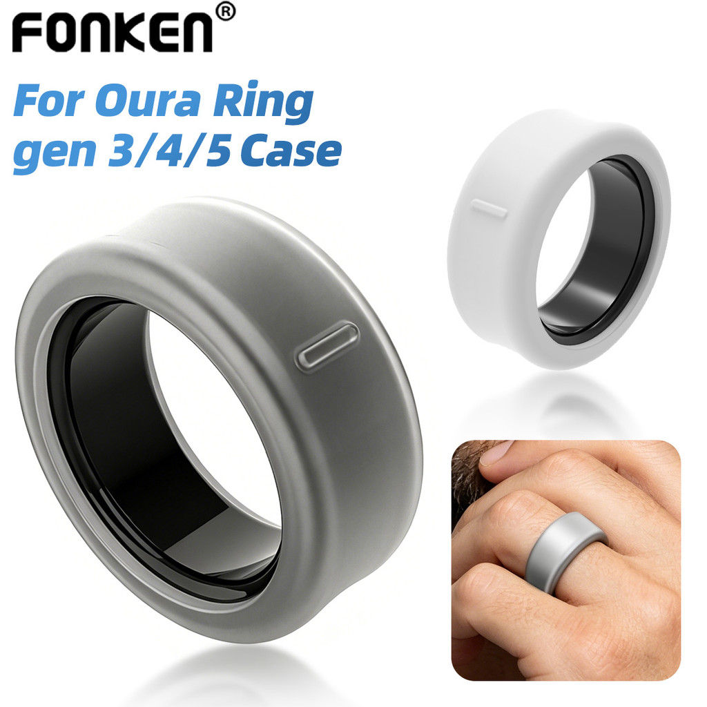 Fonken Ốp lưng silicon cho Oura Ring Gen 5 vỏ bảo vệ Oura Ring Gen 3/4 chống trầy xước, mềm dẻo.