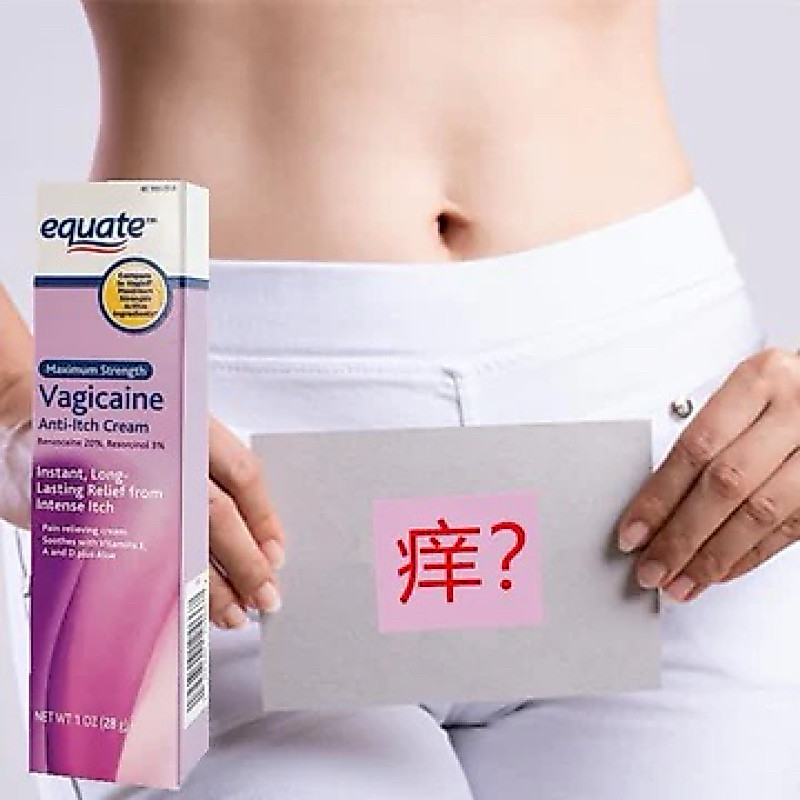 [Hàng Mỹ chính hãng] Kem thoa giảm ngứa vùng kín Equate Maximum Strength Vagicaine Anti-Itch Cream, 