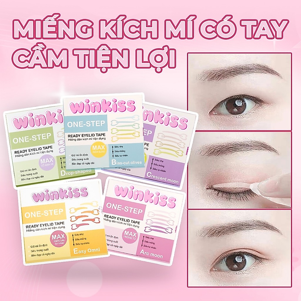 Kích mí WINKISS Có Tay Cầm Dễ Dán Không Cần Dụng Cụ - Miếng Kích Mí Tạo Mí Tự…