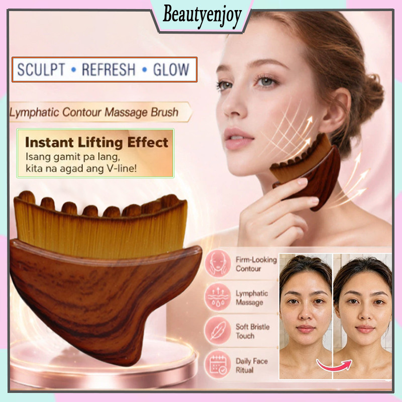 Mới Lymphatic Contour Mặt Bàn Chải Lông Mềm Dụng Cụ Điêu Khắc Mặt Lymphatic Thoát Nước Massage Bàn C