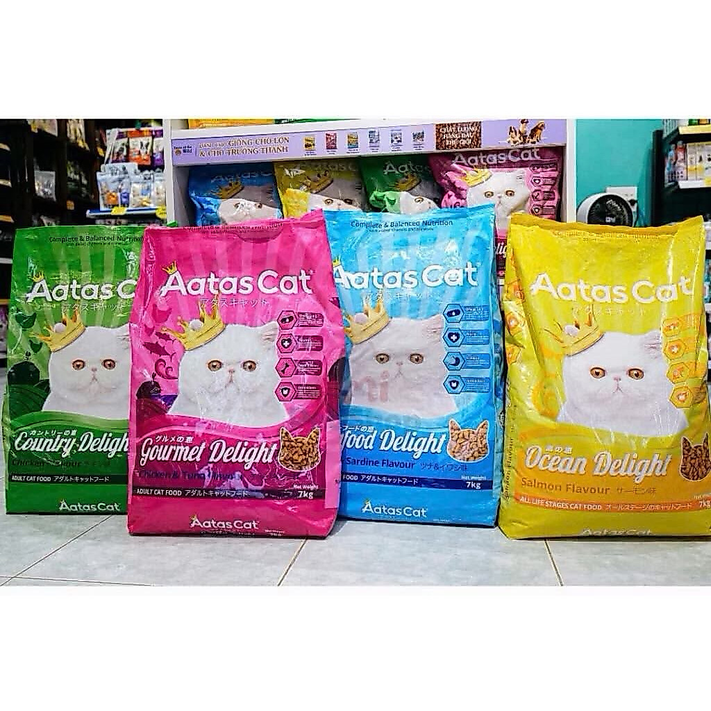 Hạt Mèo Aatas Delight (gói 1.2kg) - aatas munchee (gói 1kg) -date xa