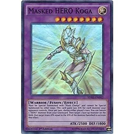 Masked HERO Koga (SDHS-EN042) - Structure Deck: HERO Strike Super Rare 1st Edition
