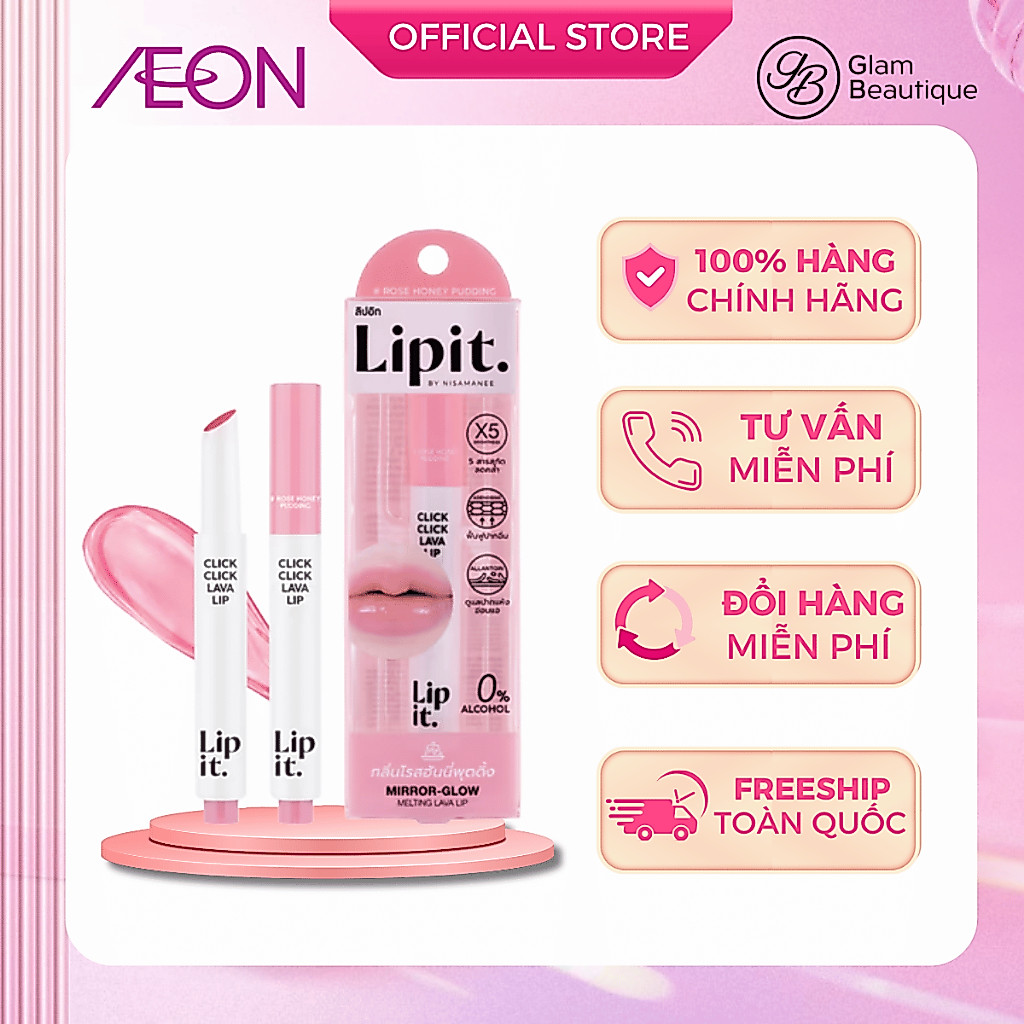 SON DƯỠNG TAN CHẢY LIPIT CLICK CLICK MELTING LIP Balm (1.9G) Glam Beautique