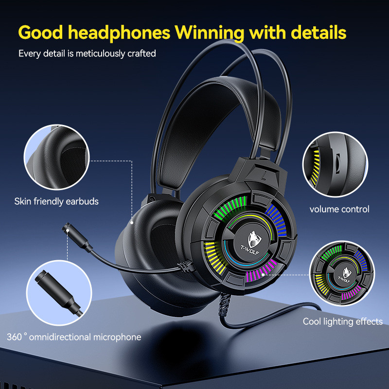 Tai nghe gaming RGB 7.1 USB có dây kèm micro, Mẫu H140/H150