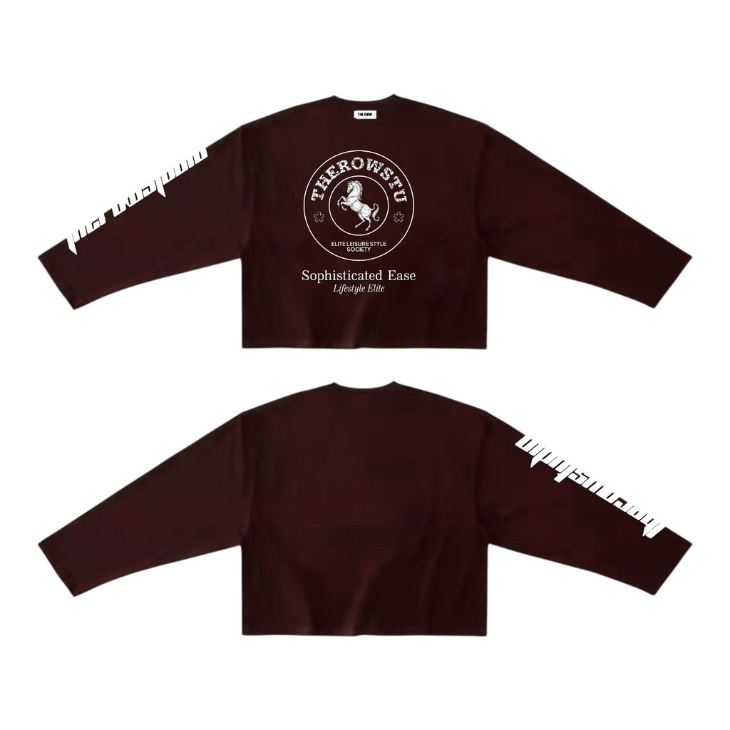 [Ver2] Áo Thun Tay Dài Long Sleeve Boxy THEROW 250gsm Form Rộng Cổ Tròn Unisex Nam Nữ Basic | BigBuy360 - bigbuy360.vn