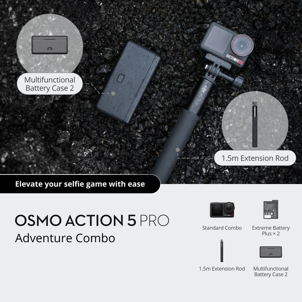 Camera hành động DJI Osmo Action 5 Pro máy quay hành trình 4K 120fps, chế độ màu HLG, quay đêm rõ nét  (DJI OA 5 Pro) | BigBuy360 - bigbuy360.vn