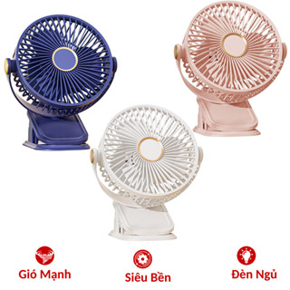   Quạt 50 Giờ Liên Tục  Quạt tích điện để bàn kẹp bàn kẹp xe đẩy quạt mini 22000mAh 50 giờ liên tục Có đèn 