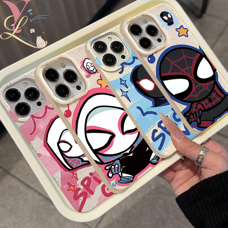 Ốp Lưng IPhone 15 11 13 16 XR 12 14 Pro Max Plus X XS Max Cặp Đôi Star Star Fashion Spider-Man Hộp