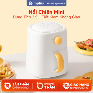  Simplus Nồi Chiên Không Dầu Dung Tích 2.5L Dễ Thương Mini Thiết Kế Gọn Gàng Tiết Kiệm Không Gian Phù Hợp Gia Đình Nhỏ Hoặc Ký Túc Xá Chiên Rán Đồ Ăn Vặt Đa Năng Ít Dầu Mỡ KQZG021 