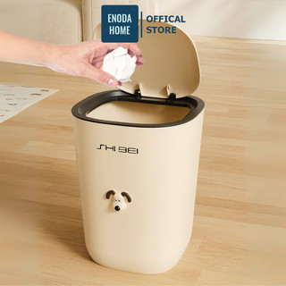 Thùng Rác Có Nắp Kèm Sticker Decor Văn Phòng, Thùng Đựng Rác Gia Đình Dễ Thương 8L, 13L TR035