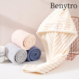 Benytro Mũ khăn tóc khô nhanh BENYTRO, Microfiber có nút Mũ sấy tóc nữ, Sấy nhanh Siêu hấp thụ tóc quấn