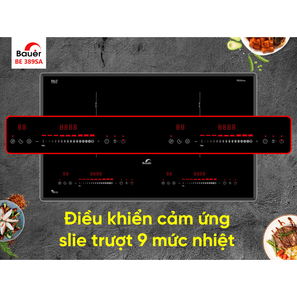 Bếp Xanh | Bếp từ Bauer BE 389SA | Bauer BE 388SA | Bếp điện từ Inverter | MADE IN MALAYSIA