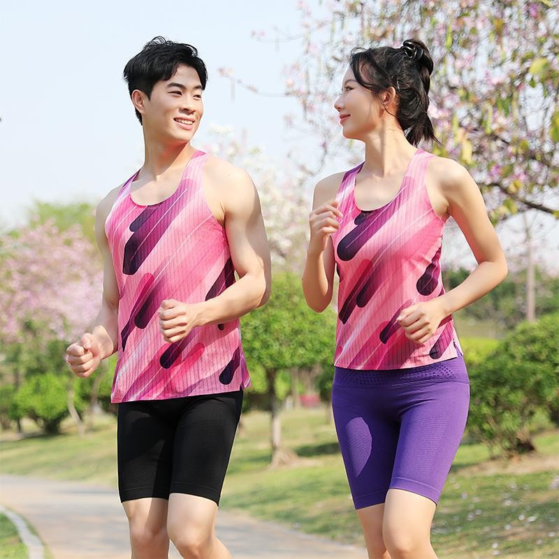 Men's and Women's Same Racing Marathon Vest Running Wind Tunnel Quick-Drying Racing Clothing Track a