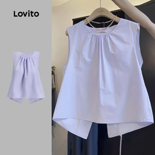 Lovito Áo ba lỗ trơn thông thường dành cho nữ L133ED802