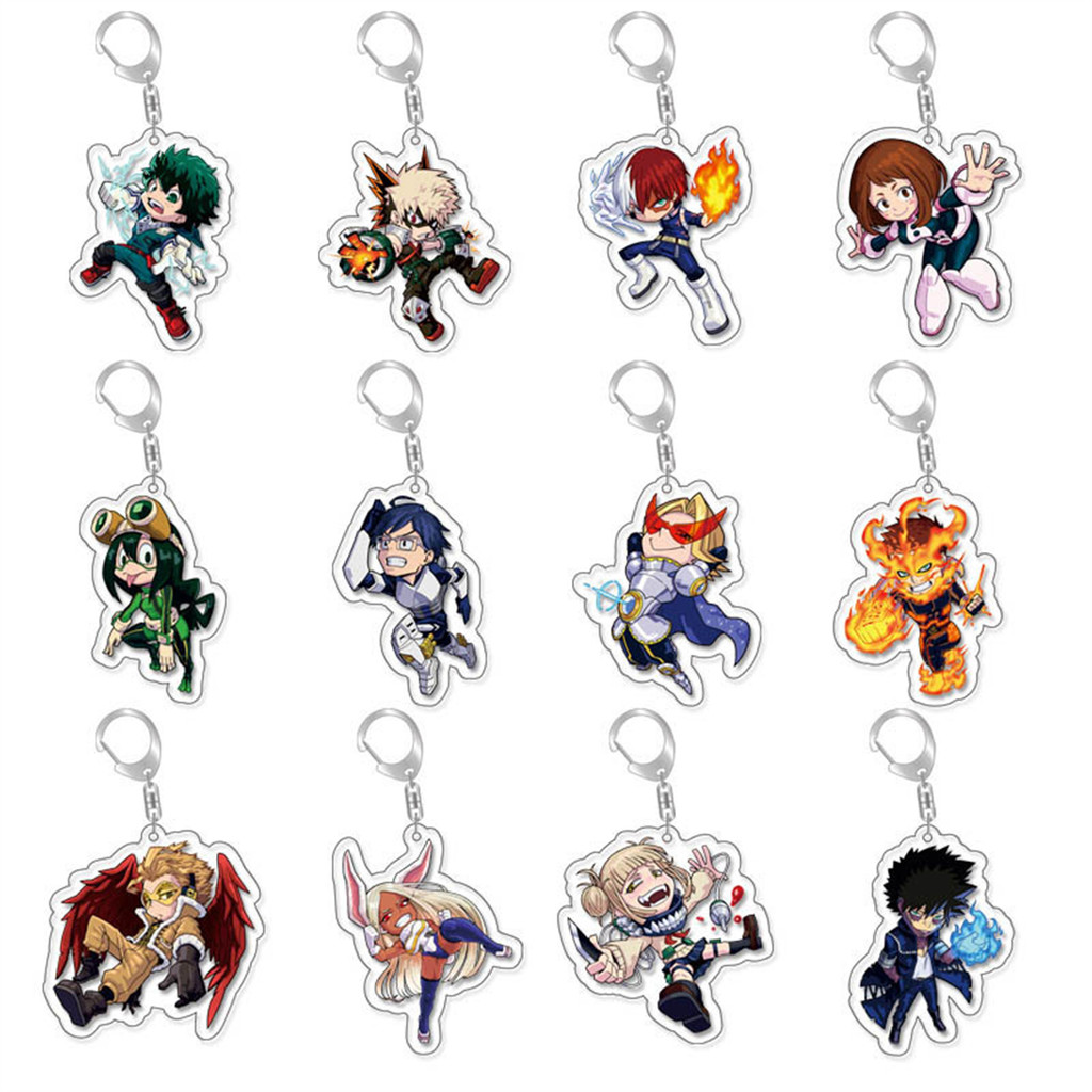 Anime Acrylic Keychain My Hero Academia Cute y2k Cartoon Pendant, Suitable for Bags and Keys,cosplay gifts 