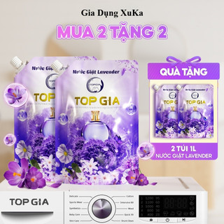   Mua 2 Tặng 2  Nước Giặt Xả Top Gia 2 Trong 1 Hương Lavender Thơm Lâu Đến 72 Giờ Túi 2 Lít 