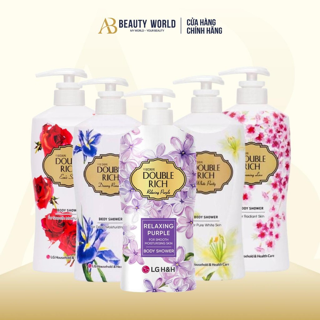 Sữa Tắm Dưỡng Ẩm Sáng Da Hương Hoa Double Rich 550g AB Beauty World