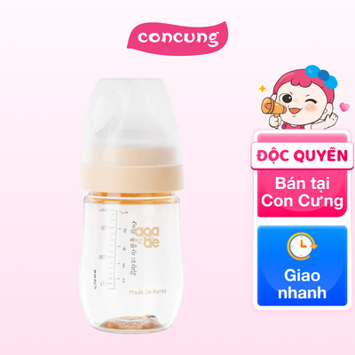 Bình sữa PPSU Aga-ae 180ml (Vàng) - Con Cưng