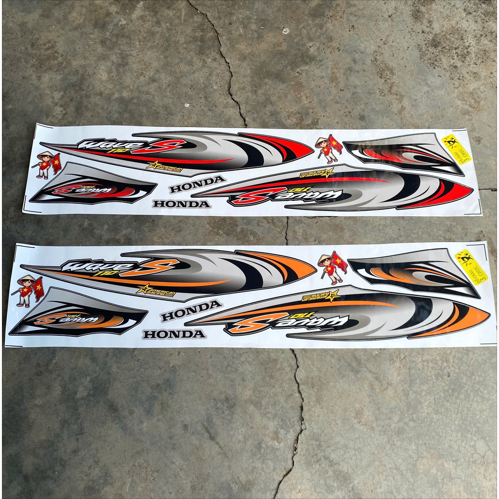 Tem Xe Wave Alpha Loại Tem 3 Lớp Mẫu Wave S 2025 Nhiều Màu Dán Wave 50/100/110 - Tem Dán Xe Máy