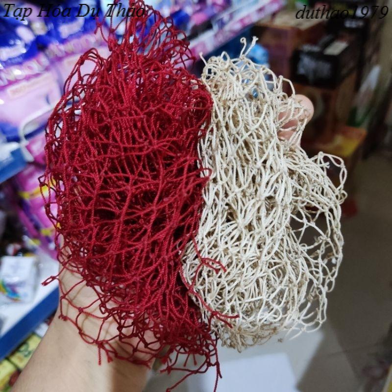 Giẻ Rửa Bát Lưới Trắng/Đỏ combo 3 cái