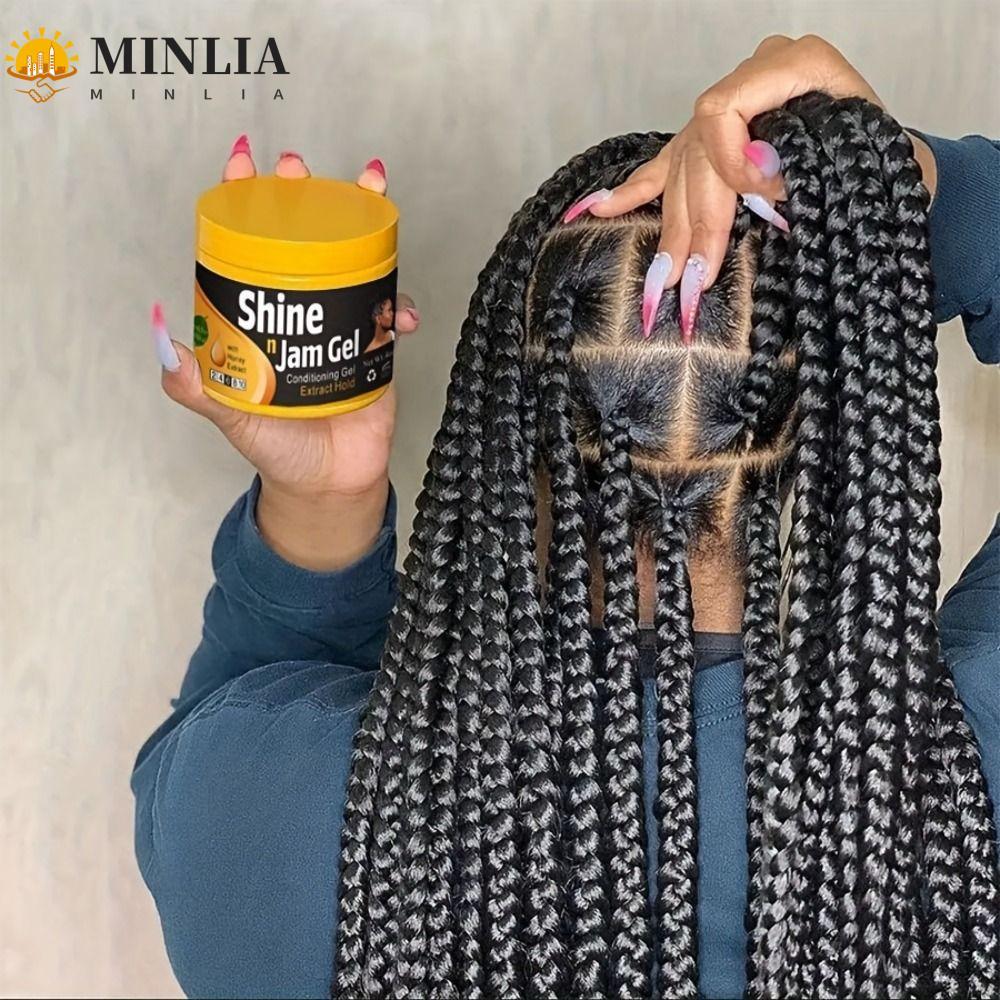 Kem định hình MINLIA, Gel bện điều hòa kiểm soát cạnh Extra Hold, Không có vảy Tames Frizz Chống rụn