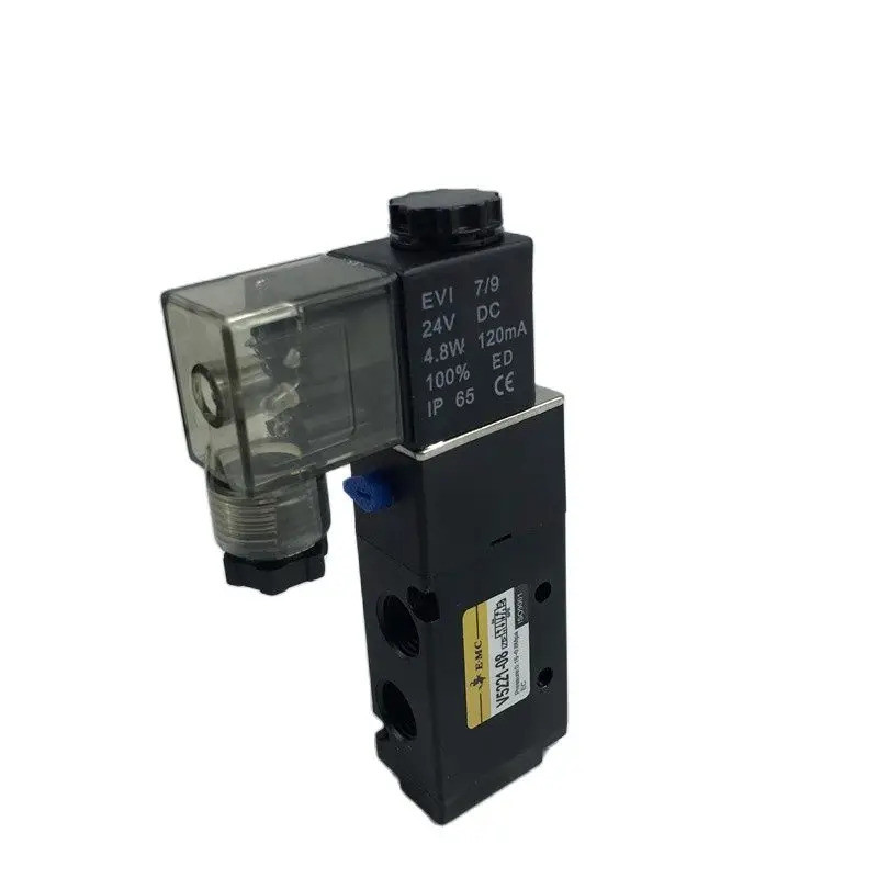 2 Chiếc Van Điện Từ V5221-08 EMC V5221-06 AC220V DC24V 2 Vị Trí 5 Chiều Đảo Chiều Van Phụ Kiện H
