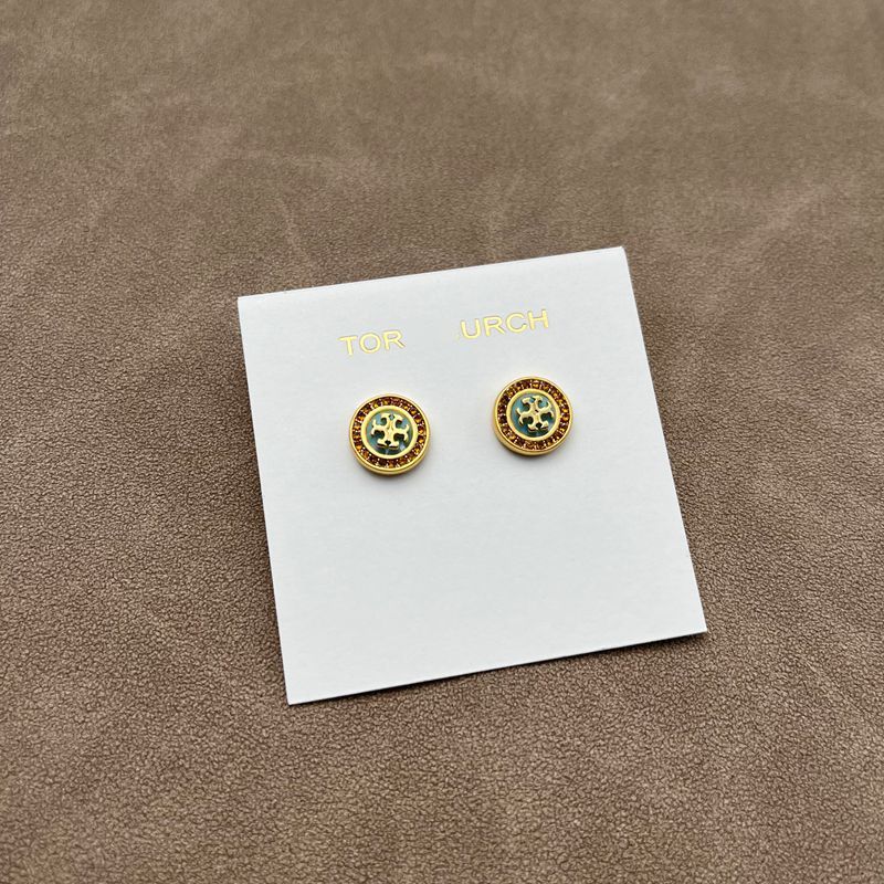 A9EW Fashionable Commuting Design Pair TLOGO Round stud earrings