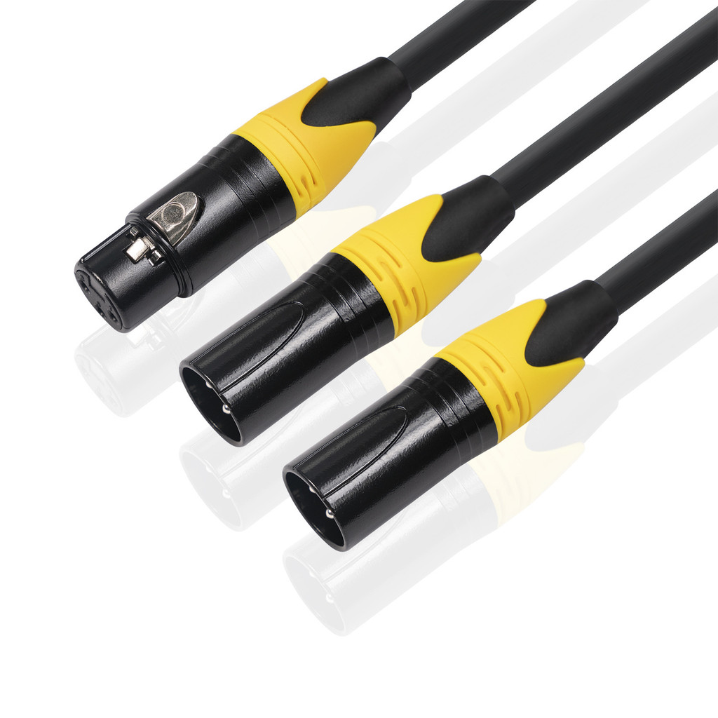 Vỏ kim loại dày Phích cắm mạ bạc XLR cân bằng ba lõi Canon One Female Two Male One Point Two Audio C