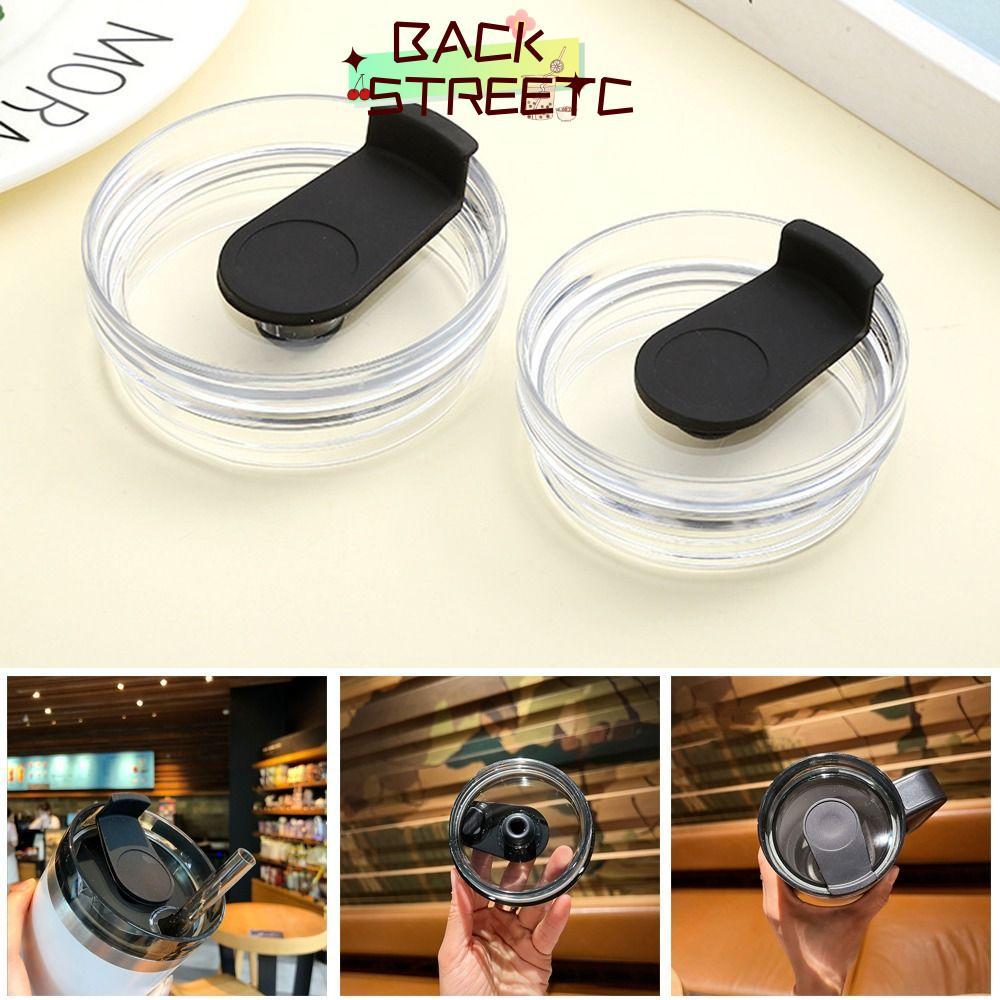Nắp cốc BACKSTRETC2, Nắp chai nhựa chống tràn, Màu đen 20oz / 30oz phổ thông không có ống hút Nắp th