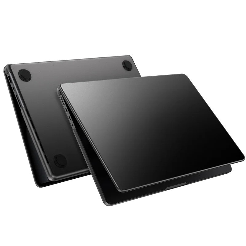 Eoocoo Ốp Lưng Cho Macbook Pro 14 Inch 2025 2024-2021 M4 M3 M2 M1 Pro Chip Cho Không Gian Nhựa Đen C
