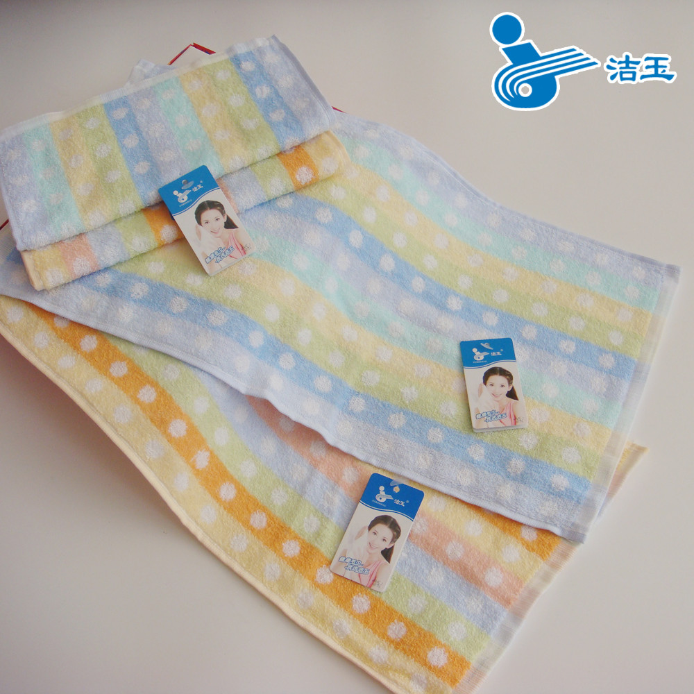 Fu Rijieyu Trẻ Em Khăn Chấm Bi Họa Tiết Khăn Trung Bình Rửa Mặt Khăn Nhỏ 25 * 50CM FR04-011T