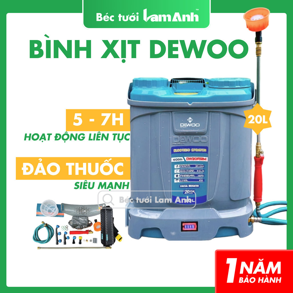 Bình Phun Thuốc Điện [2 Bơm] - DEWOO - DW20A12M - Lam Anh