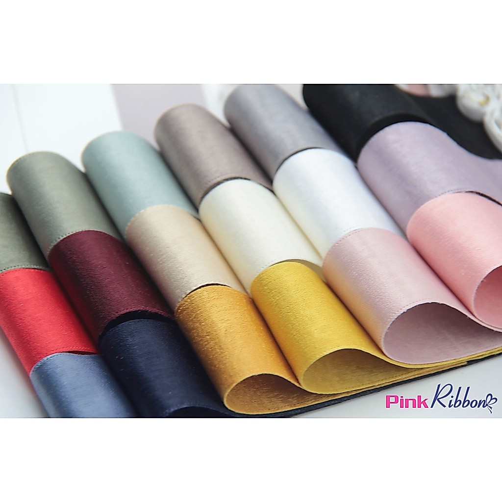 *(GIÁ 2 MÉT) Ruy băng gấm cao cấp size 25-38mm làm nơ tóc, trang trí DIY, decor, gói quà, gói hoa, phụ kiện may mặc